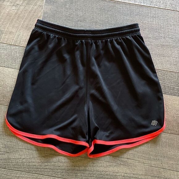 Women’s Zelos Black & Orange, Drawstring Athletic Shorts. Size Medium. - Picture 1 of 3